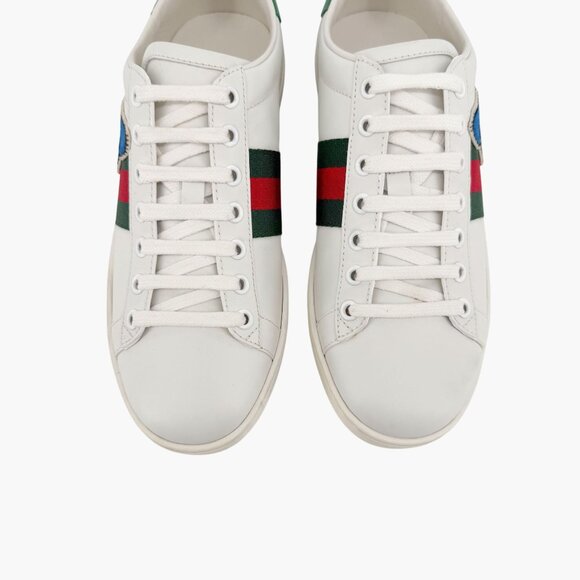 Gucci x Disney Donald Duck Ace Sneakers EU 37 US 7 White Leather Low Top Shoe - Picture 4 of 14
